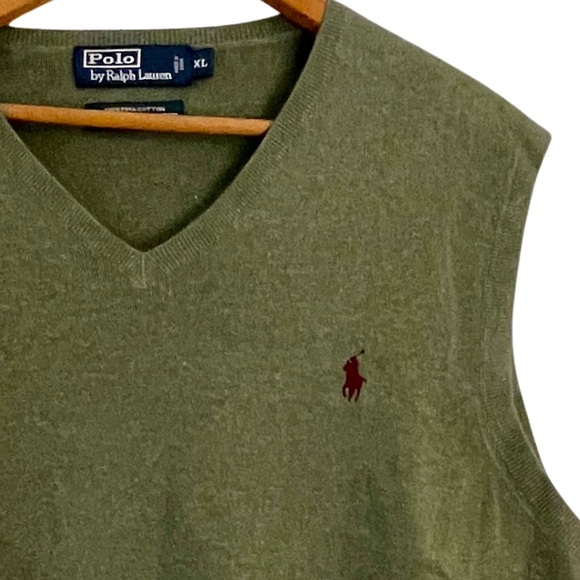 Polo Ralph Lauren Other - Polo Ralph Lauren Men's XL Sweater Vest – 100% Pima Cotton – Olive Green Layer